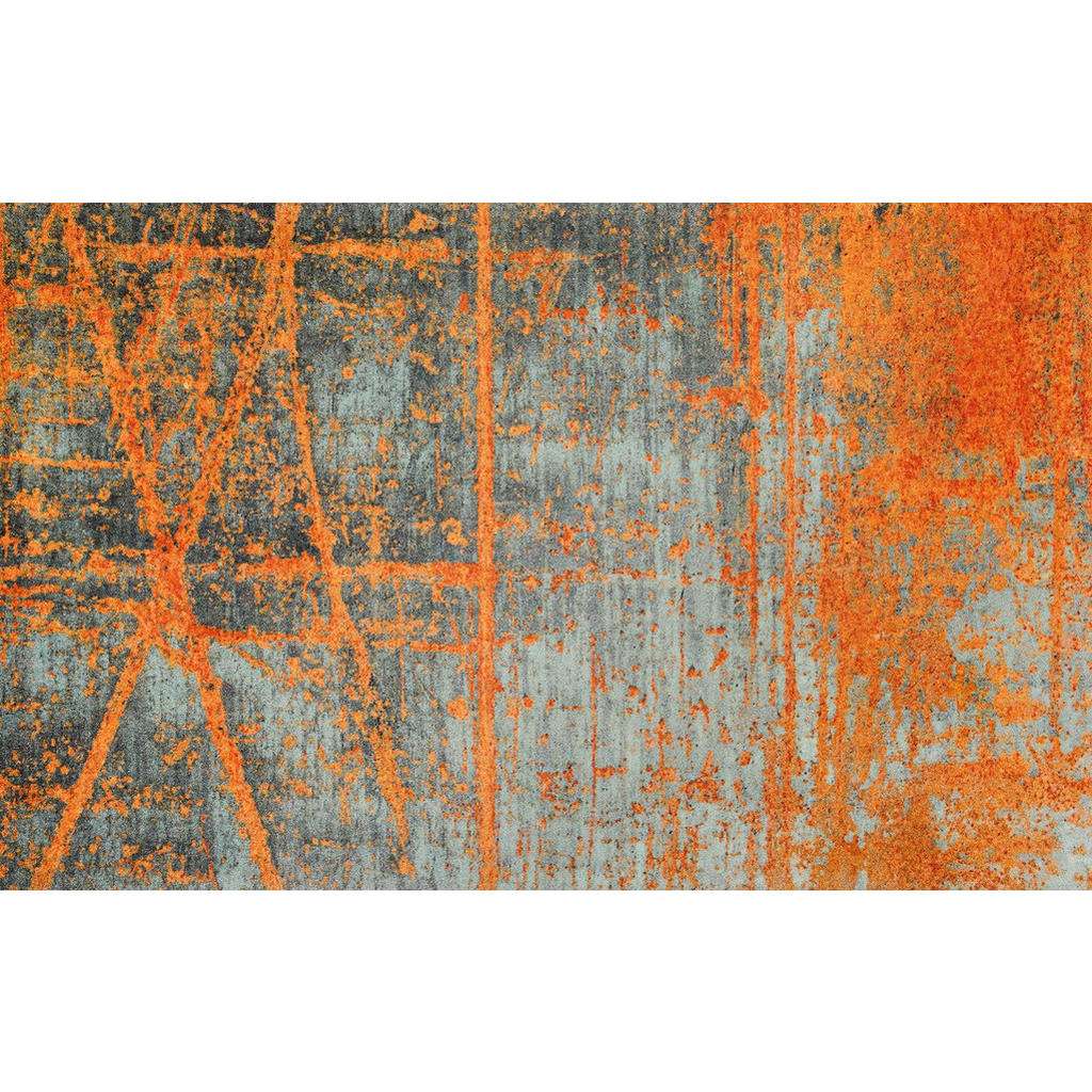 FUßMATTE 110/175 cm Graphik Grau, Orange