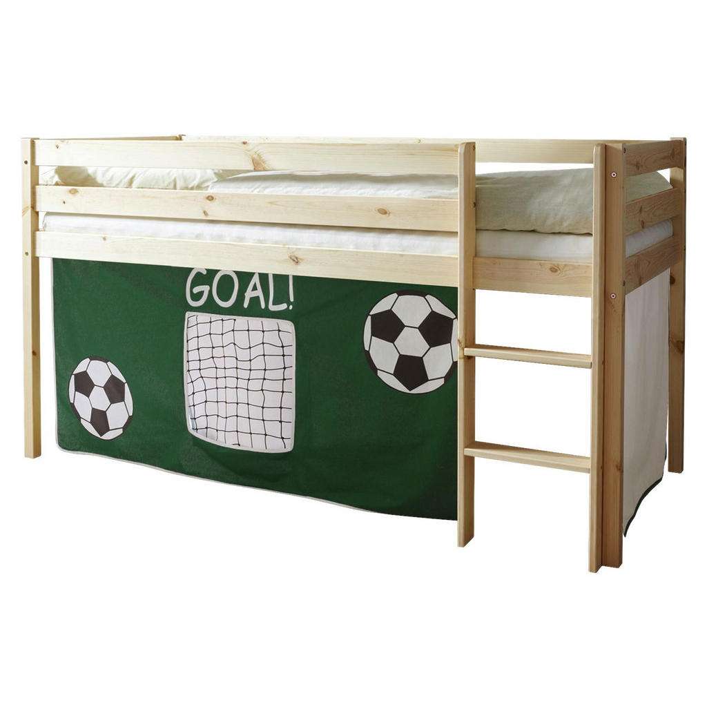 SPIELBETT Kiefer massiv 90/200 cm Kieferfarben, Dunkelgrün