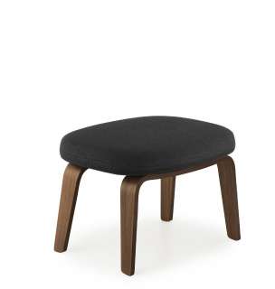 Normann Copenhagen - Era Hocker mit Holzgestell - Stoff Breeze Fusion 4004 - Walnuss - indoor