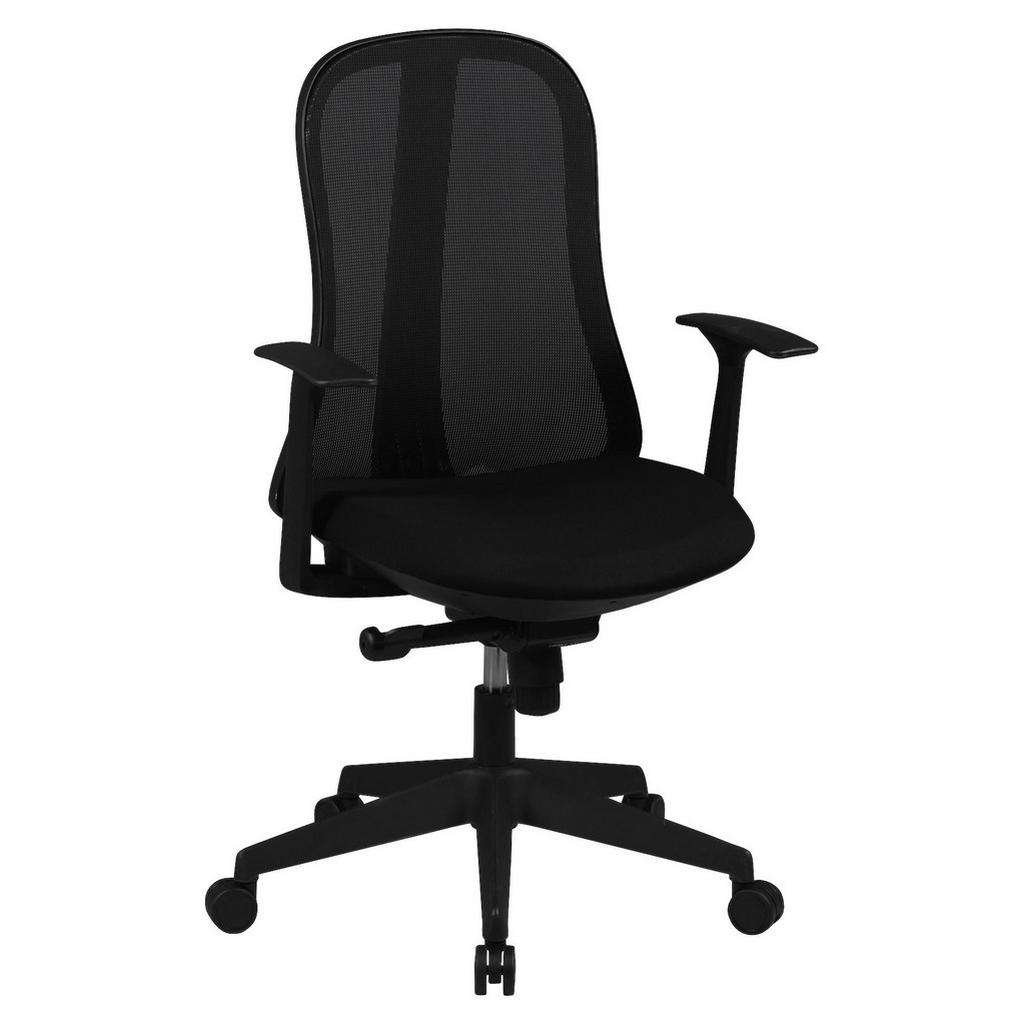 SCHREIBTISCHSTUHL Webstoff Schwarz