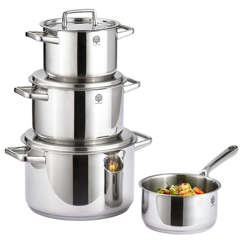 KOCHTOPFSET Edelstahl 4-teilig