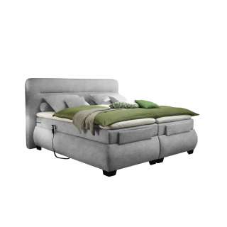 BOXSPRINGBETT Velours, Mikrofaser 160/200 cm INKL. Matratze, Topper, motorische Verstellbarkeit, Fernbedienung