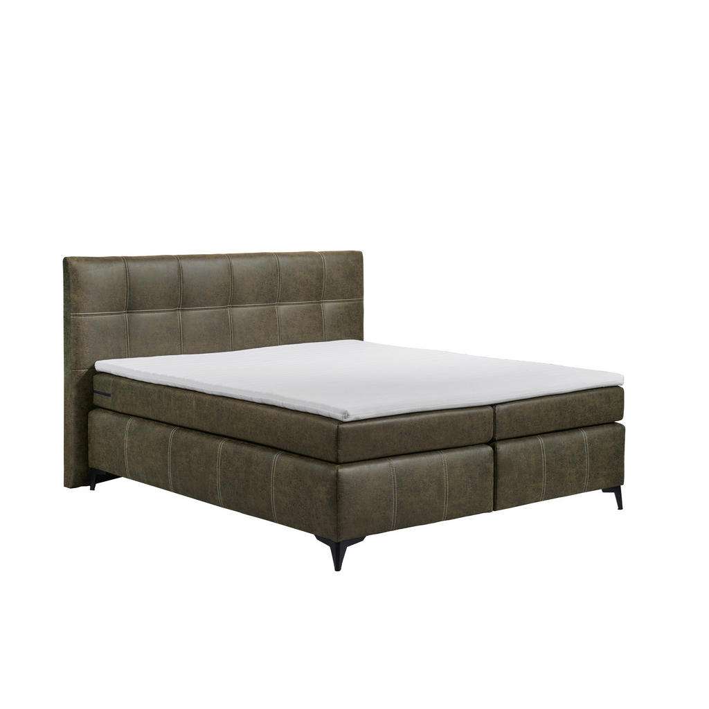 BOXSPRINGBETT Velours, Mikrofaser 180/200 cm INKL. Matratze, Topper