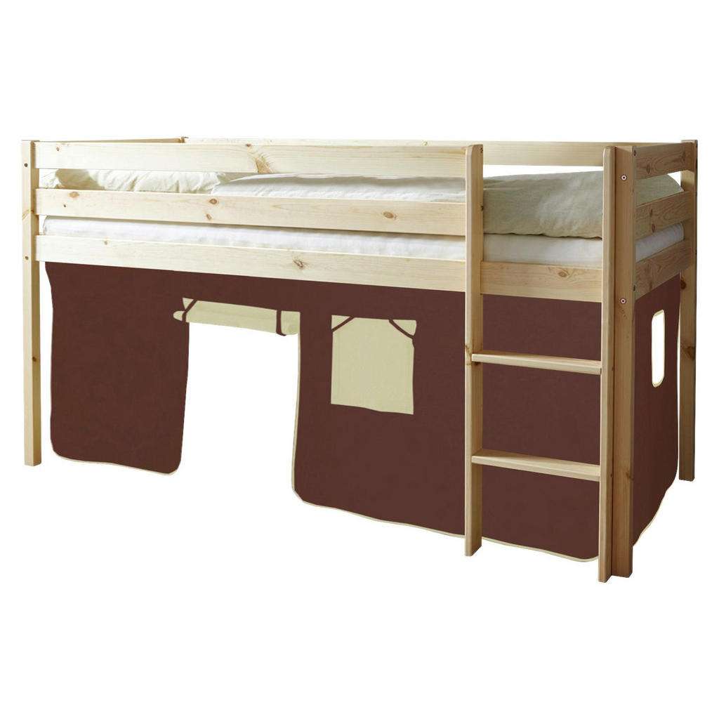 SPIELBETT Kiefer massiv 90/200 cm Braun, Kieferfarben, Beige