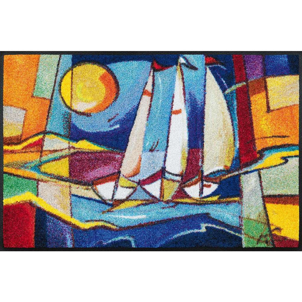 FUßMATTE 50/75 cm Abstraktes Multicolor