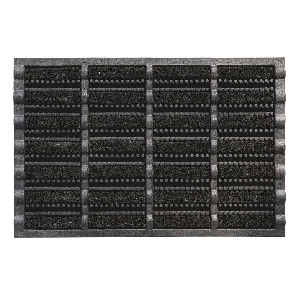 FUßMATTE 40/60 cm Anthrazit, Braun, Hellgrau