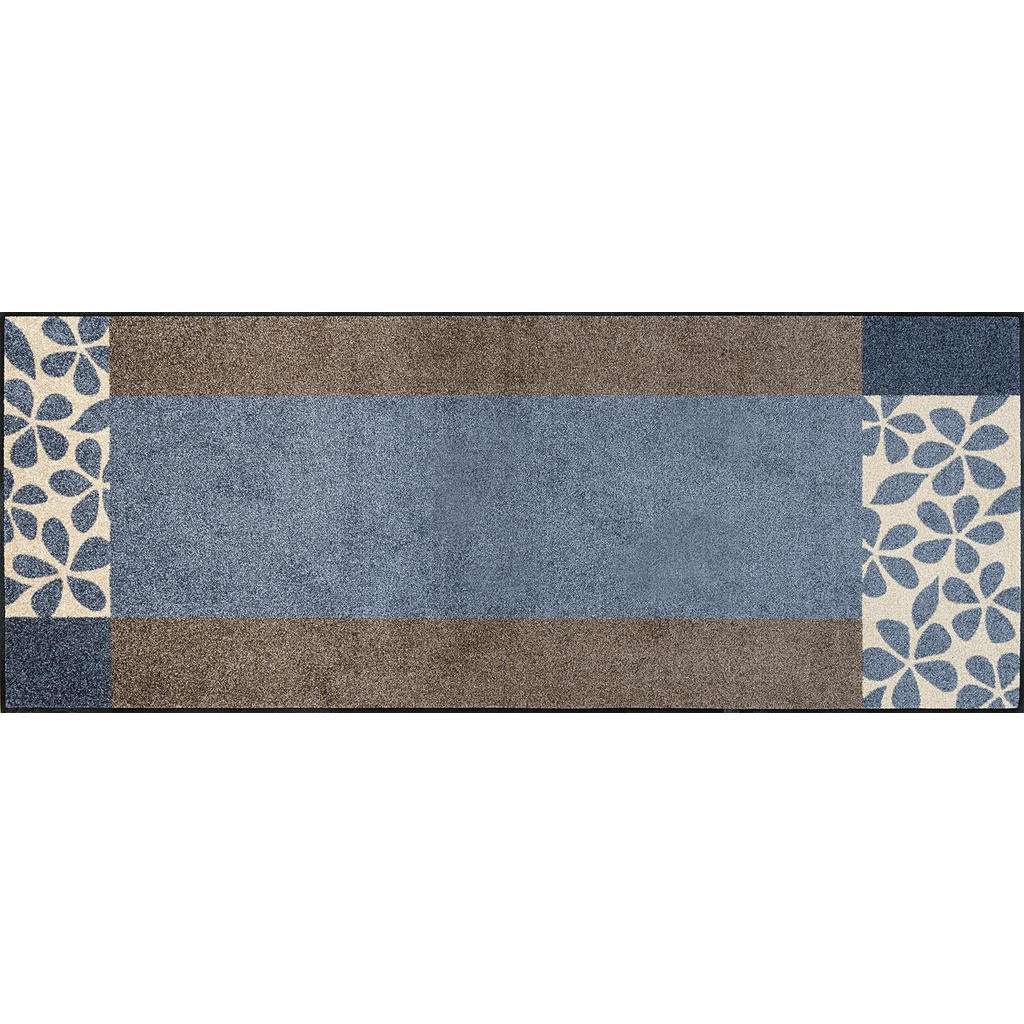 FUßMATTE 75/190 cm Graphik Grau, Beige