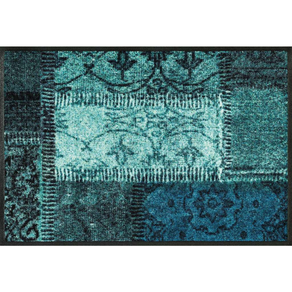FUßMATTE 50/75 cm Graphik Türkis