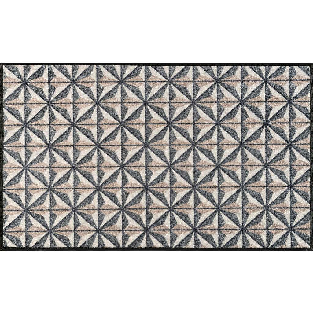 FUßMATTE 75/120 cm Graphik Braun, Grau