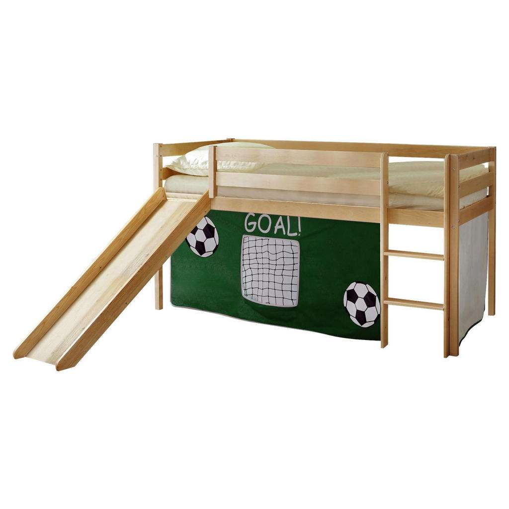 SPIELBETT Kiefer massiv 90/200 cm Kieferfarben, Dunkelgrün