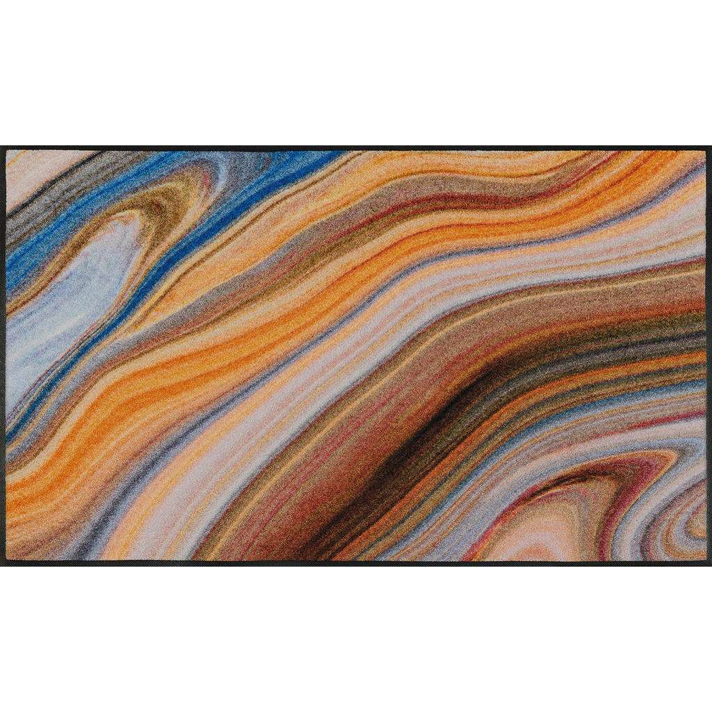 FUßMATTE 75/120 cm Graphik Multicolor, Beige