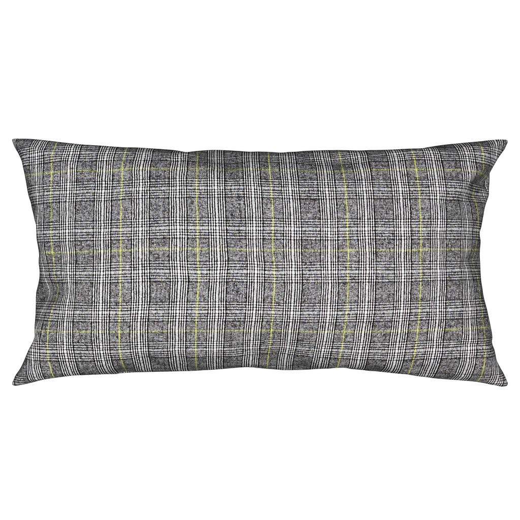 KISSENHÜLLE Anthrazit, Gelb 40/80 cm