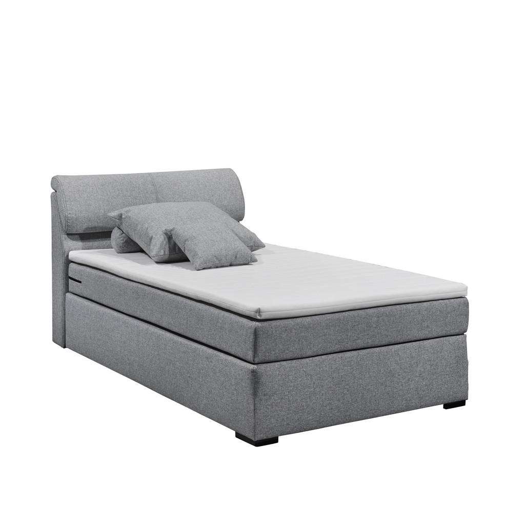 BOXSPRINGBETT Webstoff 140/200 cm INKL. Matratze, Bettkasten, Topper