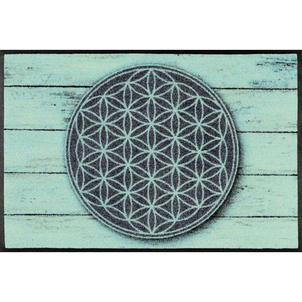 FUßMATTE 50/75 cm Objekte Grün, Hellgrün