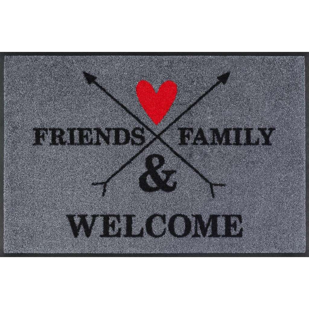 FUßMATTE 50/75 cm Graphik Grau