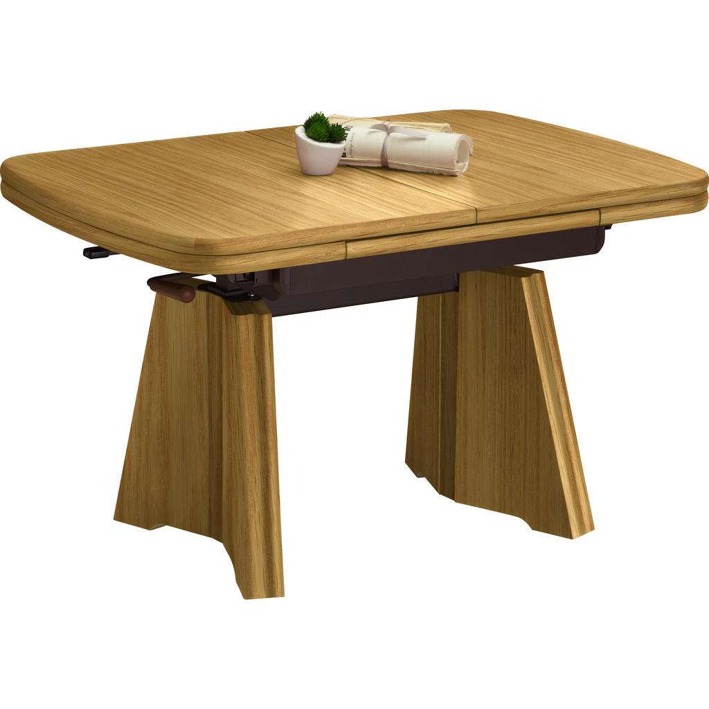 COUCHTISCH Eiche furniert rechteckig Eichefarben