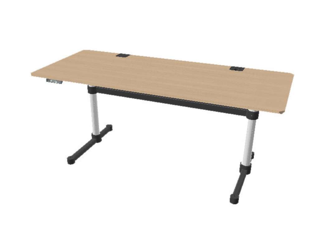 USM Haller - Haller Tisch Kitos E2 Plus 175 x 75 cm - höhenverstellbar - Buche furniert, natur lackiert - indoor