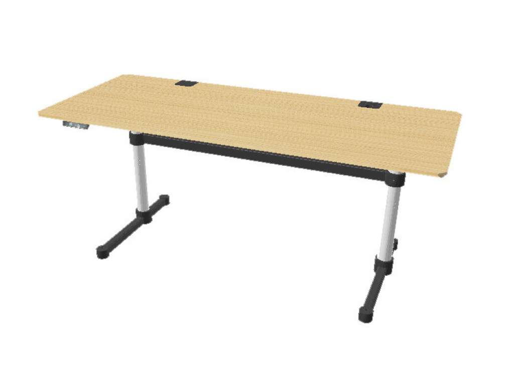 USM Haller - Haller Tisch Kitos E2 Plus 175 x 75 cm - höhenverstellbar - Eiche furniert, natur lackiert - indoor
