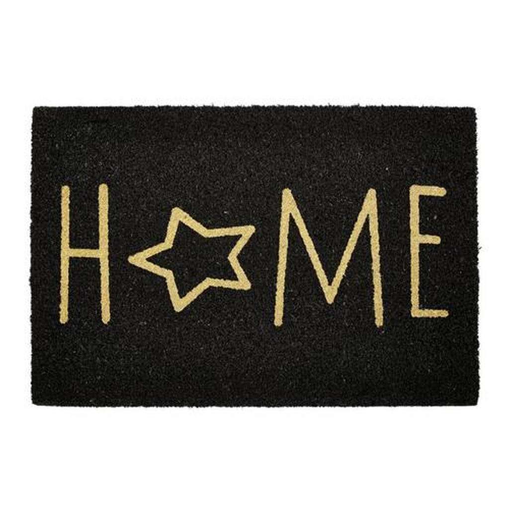 FUßMATTE 40/60 cm Schriftzug Schwarz, Goldfarben