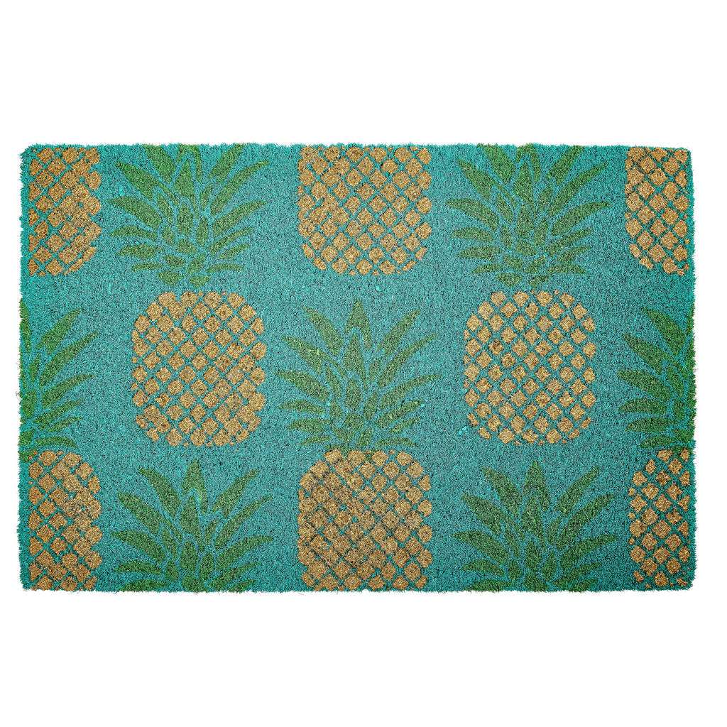 FUßMATTE 40/60 cm Obst Blau, Grün, Goldfarben