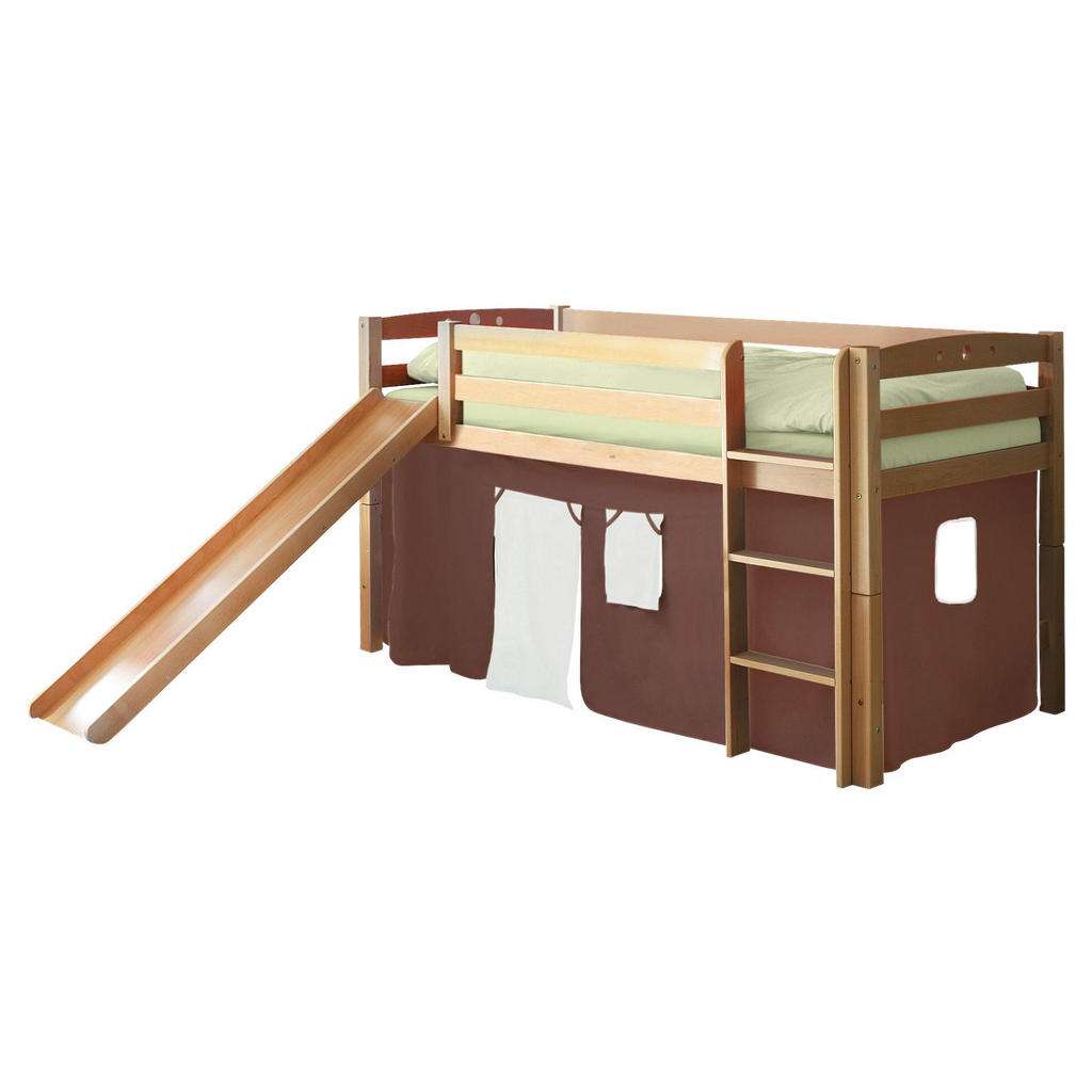 SPIELBETT Buche massiv 90/200 cm Braun, Buchefarben, Beige