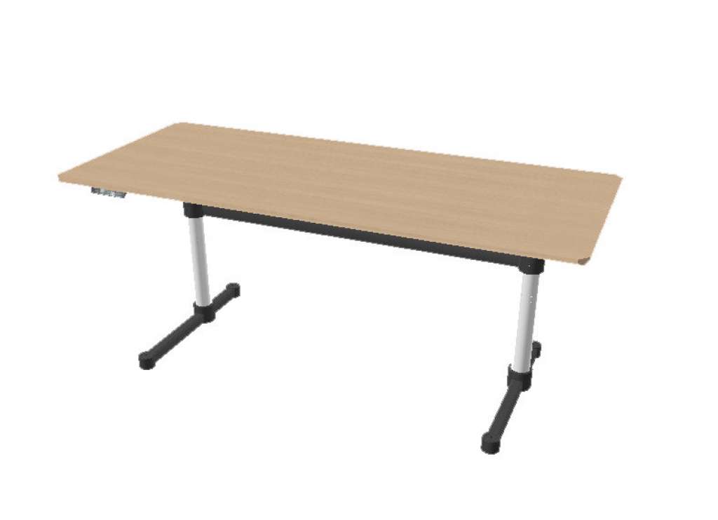 USM Haller - Haller Tisch Kitos E2 160 x 80 cm - höhenverstellbar - Buche furniert, natur lackiert - indoor