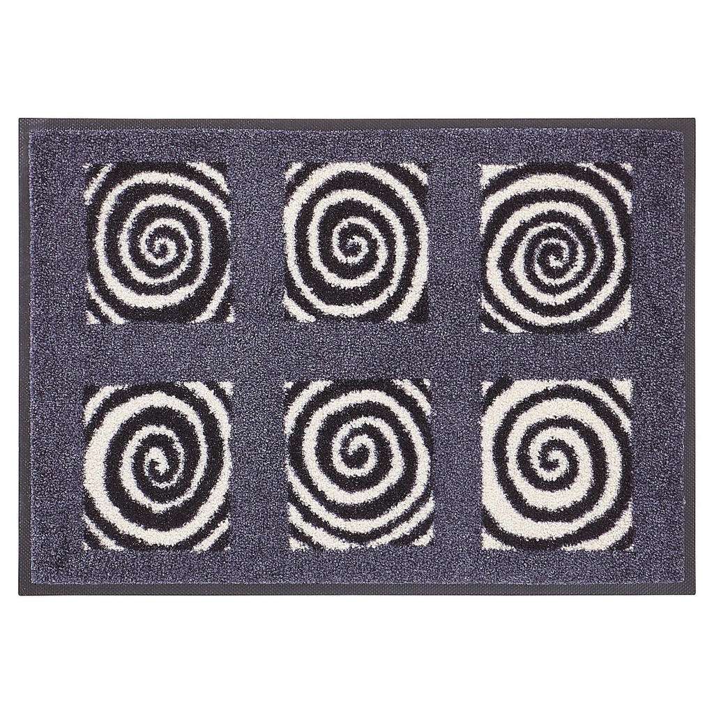 FUßMATTE 40/60 cm Grau, Schwarz, Weiß