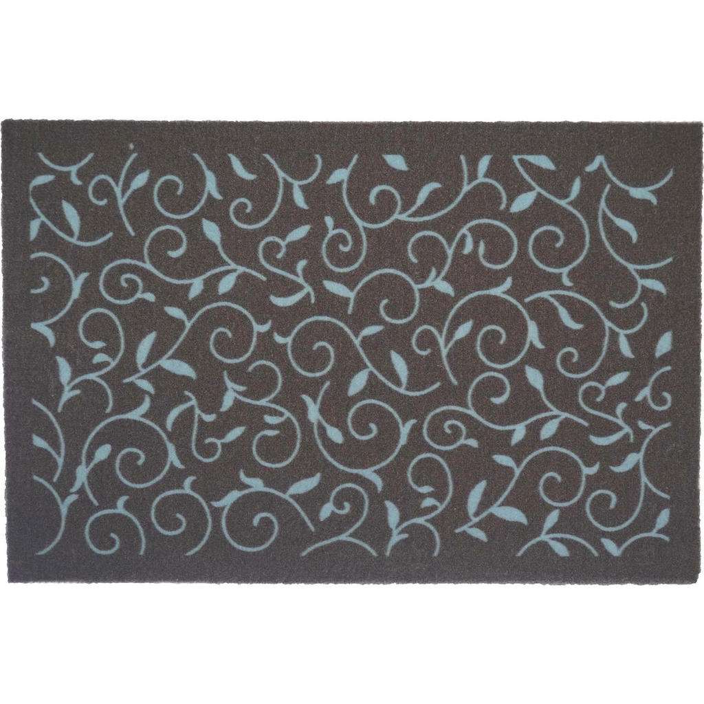 FUßMATTE 90/120 cm Ranken Türkis