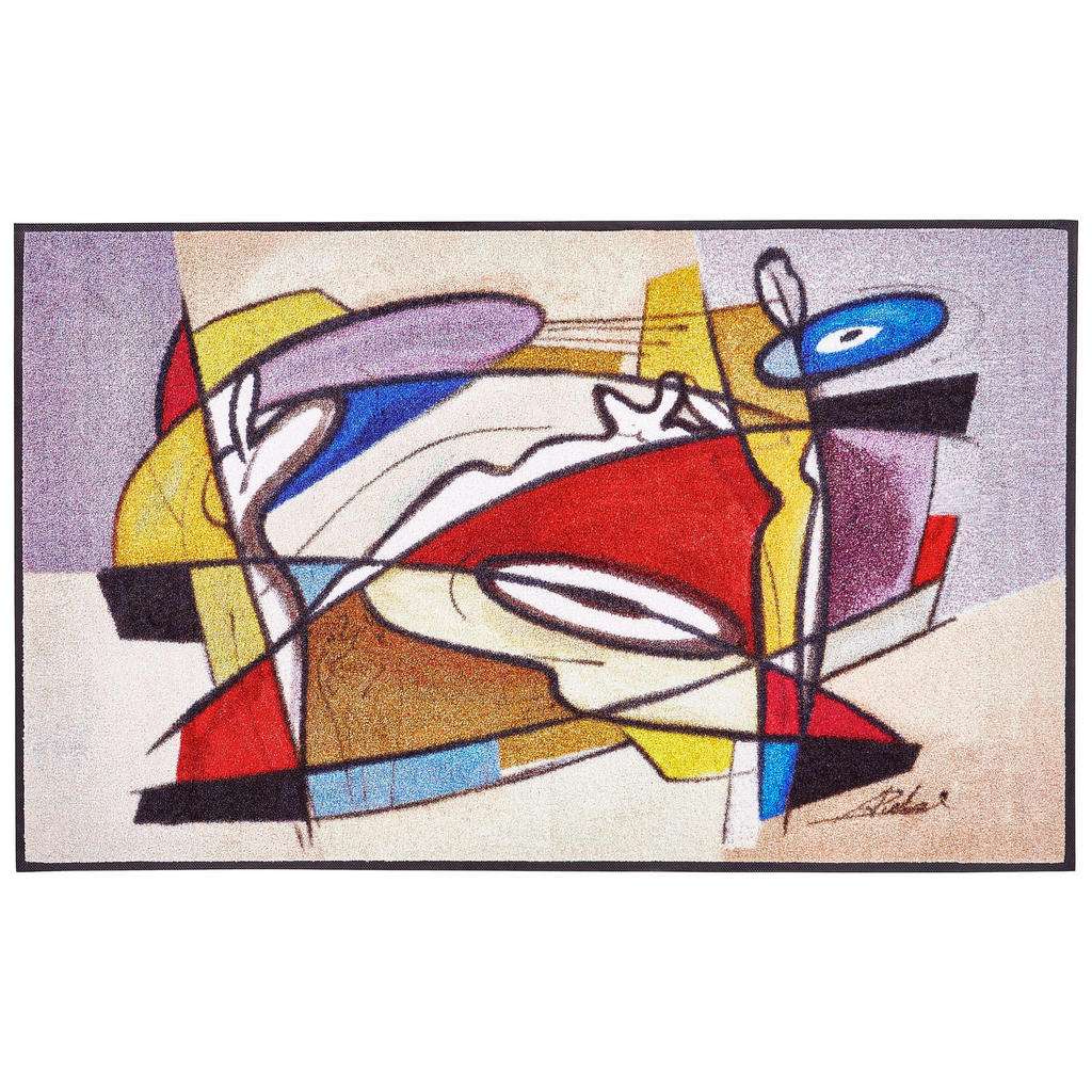 FUßMATTE 50/75 cm Abstraktes Multicolor