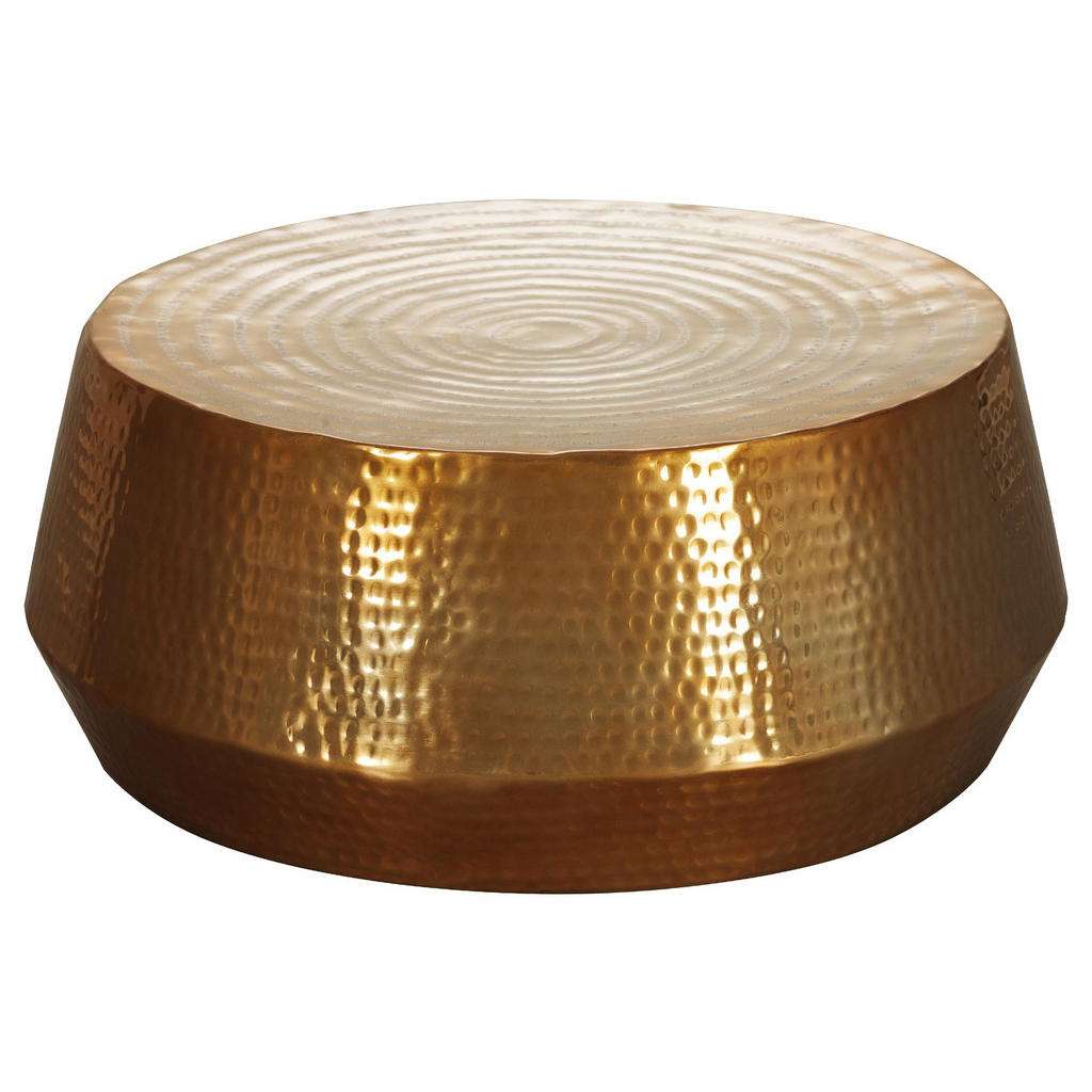 COUCHTISCH rund Goldfarben