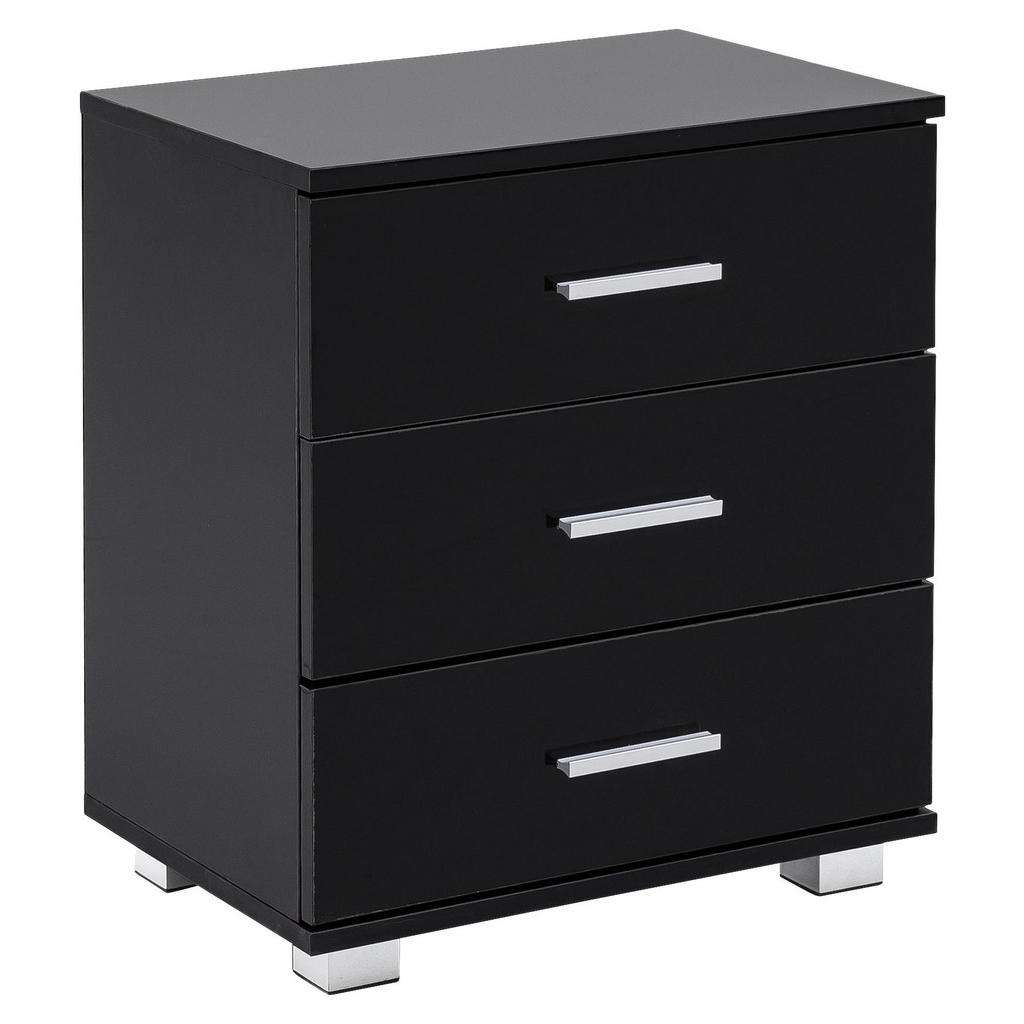 NACHTKÄSTCHEN Schwarz 45/54/34 cm