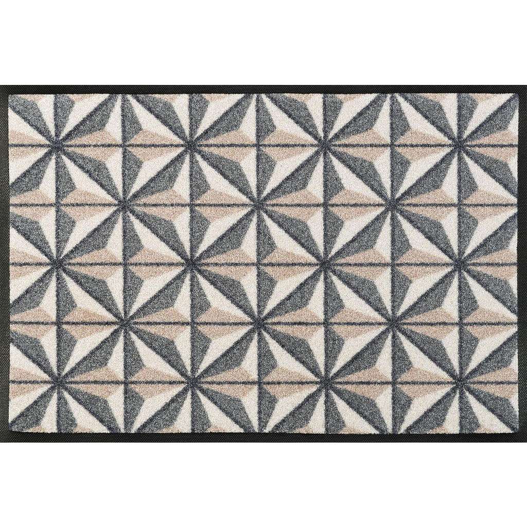 FUßMATTE 50/75 cm Graphik Grau, Beige