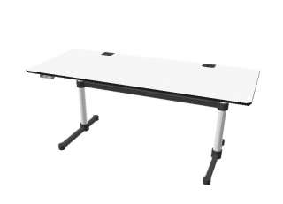 USM Haller - Haller Tisch Kitos E2 Plus 180 x 90 cm - höhenverstellbar - Kunstharz perlgrau - indoor