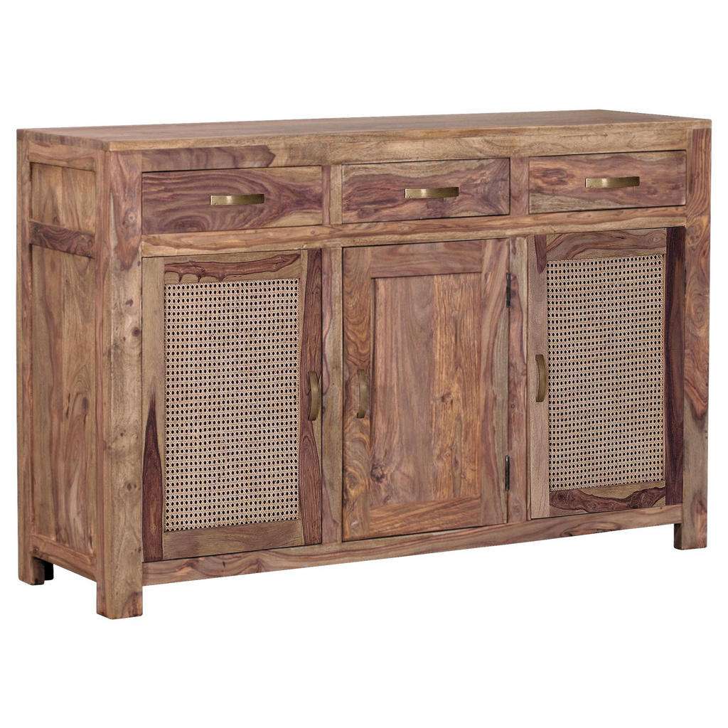 SIDEBOARD Sheesham massiv lackiert, gebeizt, Natur Sheeshamfarben