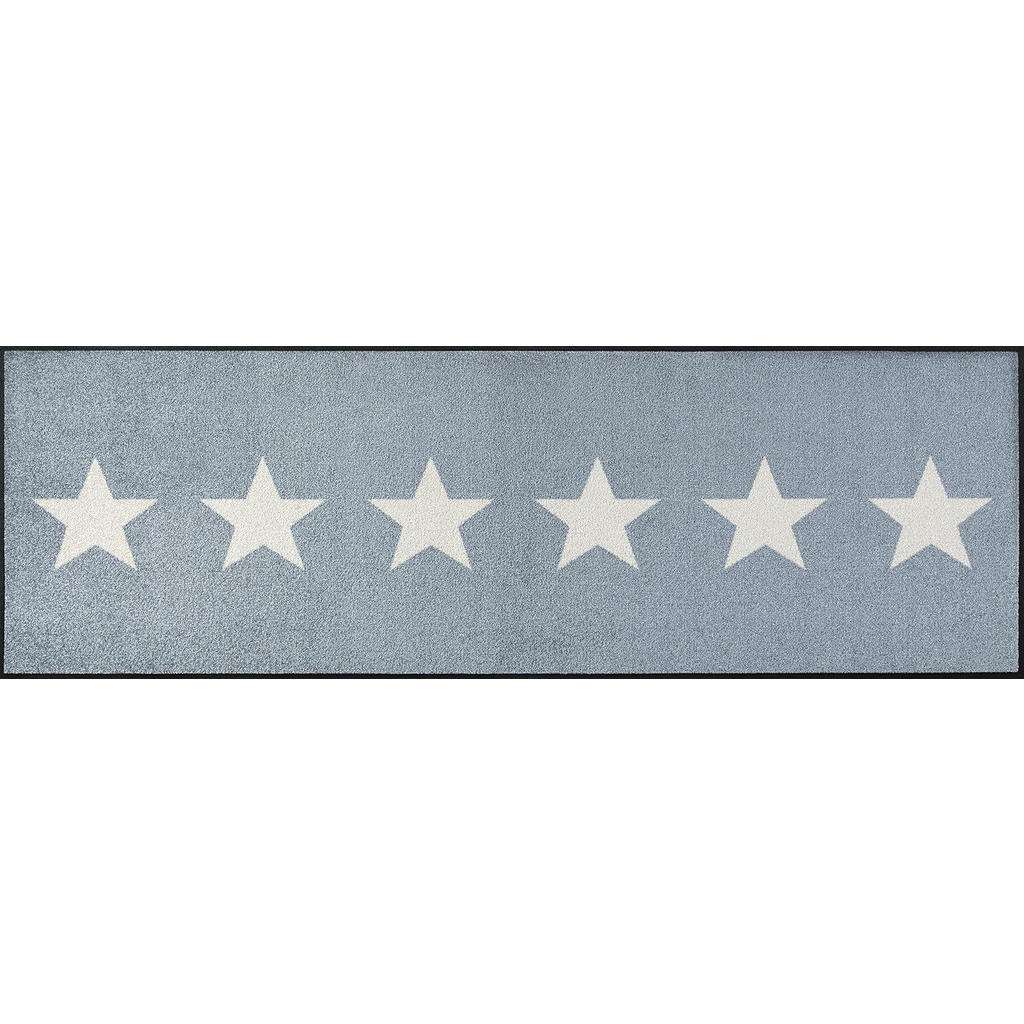 FUßMATTE 60/180 cm Stern Grau