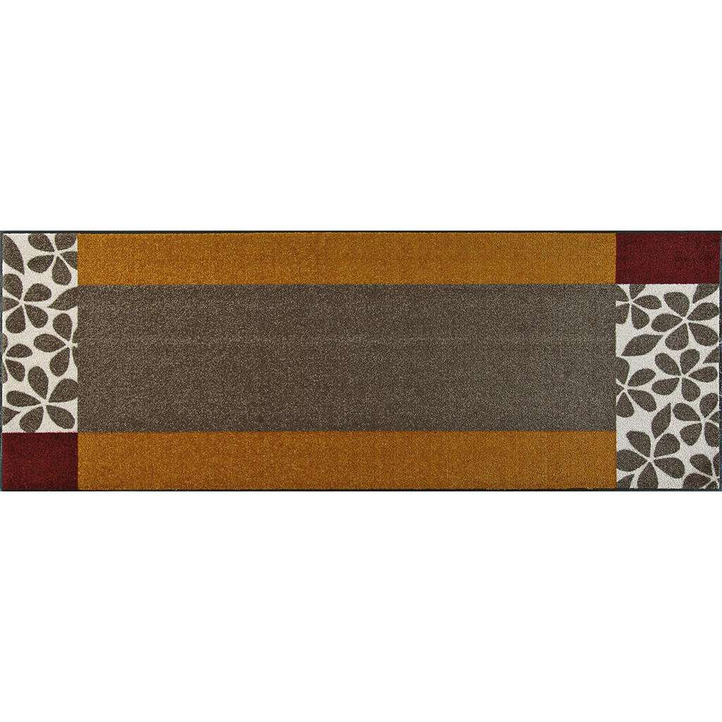 FUßMATTE 75/190 cm Graphik Braun