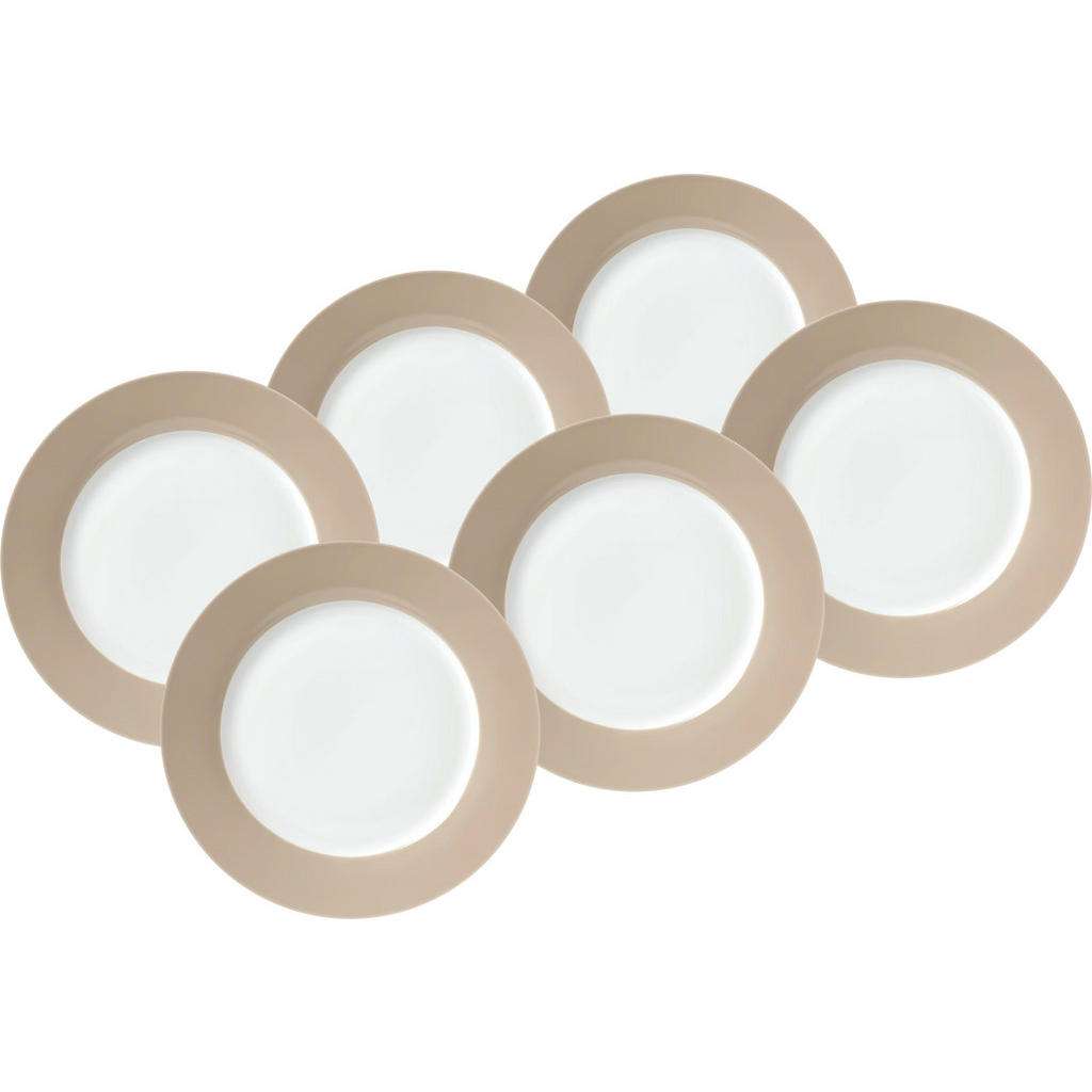 DESSERTTELLERSET Porzellan 6-teilig