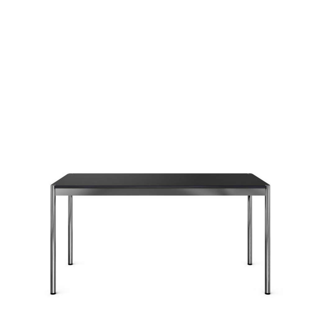 USM Haller - Haller Tisch 75 x 75 cm - Linoleum Charcoal - indoor
