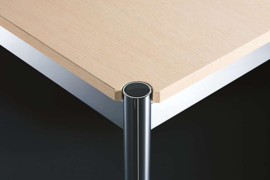 USM Haller - Haller Tisch 200 x 75 cm - Eiche furniert, weiß geölt - indoor