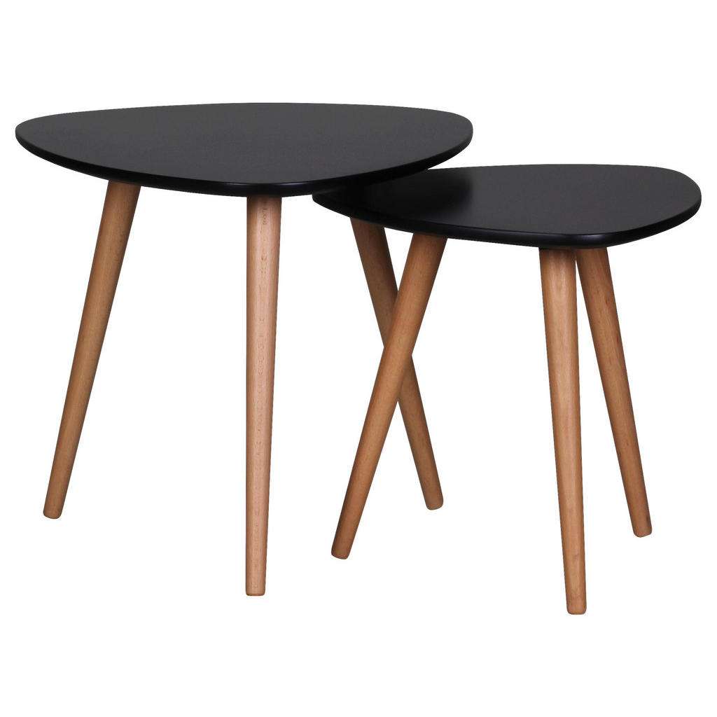 BEISTELLTISCHSET Schwarz
