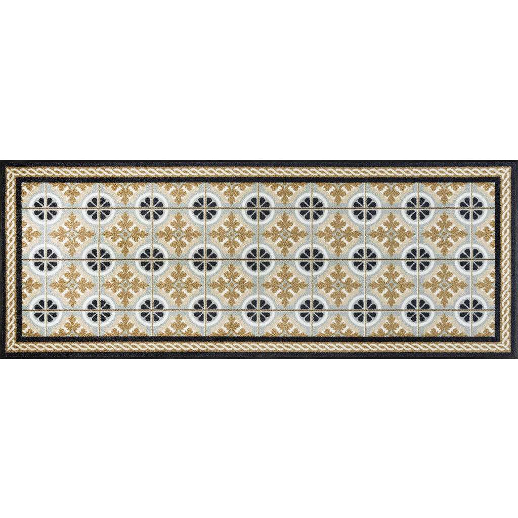 FUßMATTE 75/190 cm Graphik Beige