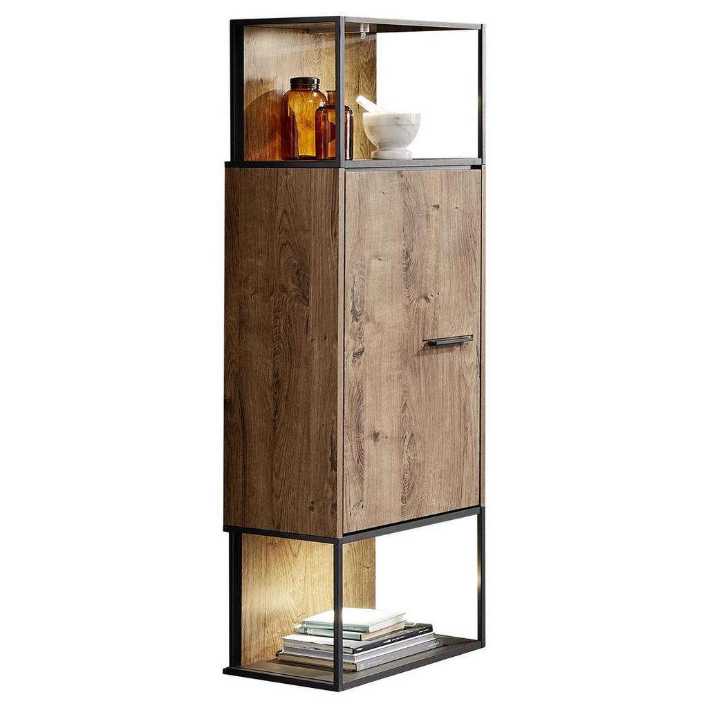 VITRINE Graphitfarben, Eichefarben