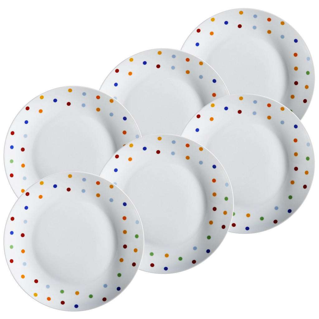SPEISETELLERSET Porzellan 6-teilig