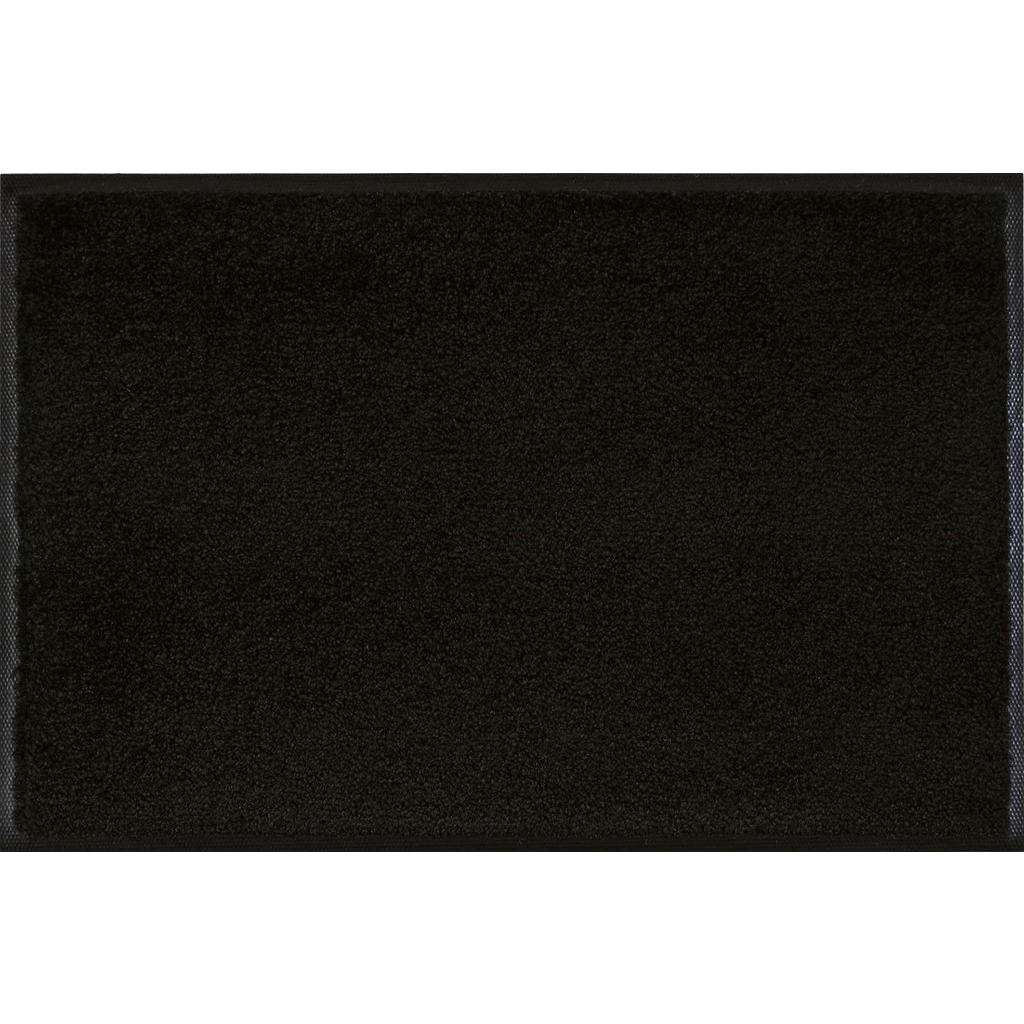 FUßMATTE 50/75 cm Uni Schwarz