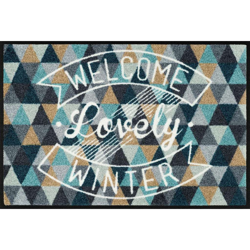 FUßMATTE 50/75 cm Texte Multicolor