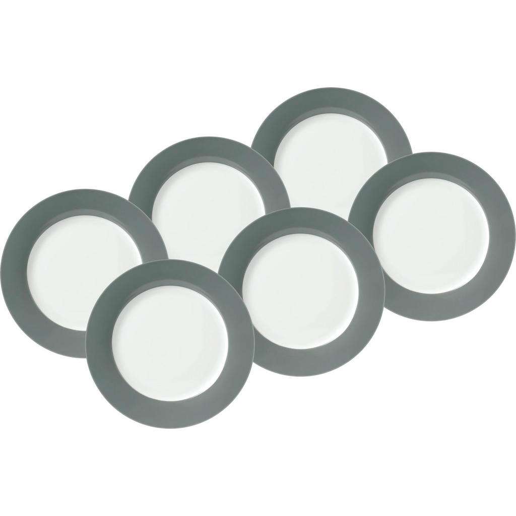 DESSERTTELLERSET Porzellan 6-teilig