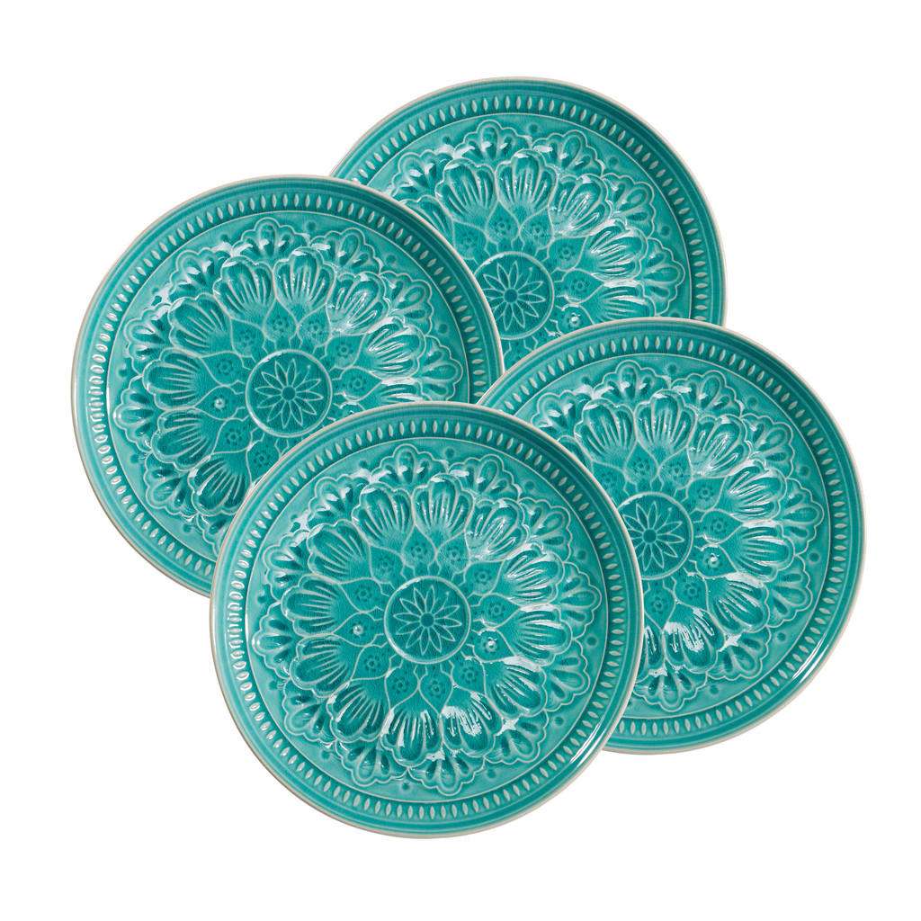 SPEISETELLERSET Steingut 4-teilig