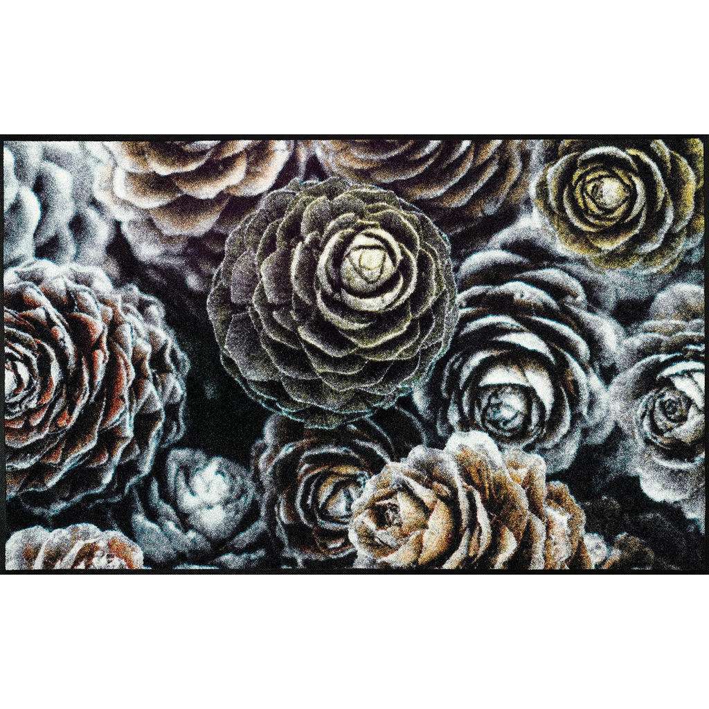 FUßMATTE 75/120 cm Winterlandschaft Braun, Grau