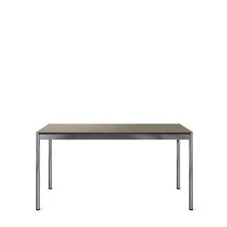 USM Haller - Haller Tisch 100 x 100 cm - Linoleum Pebble - indoor