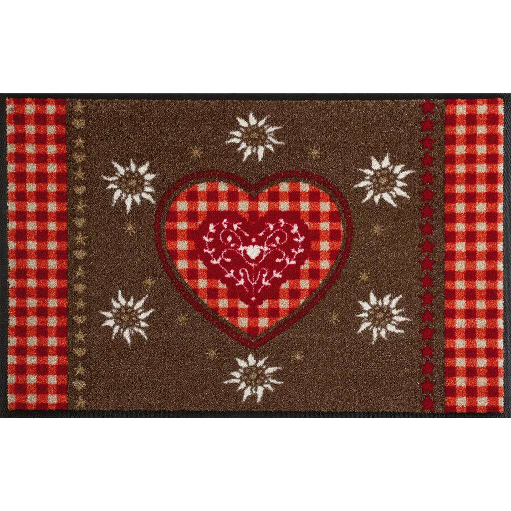 FUßMATTE 50/75 cm Graphik Braun, Rot